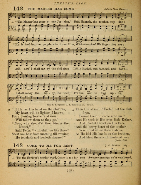 Songs of Praise and Prayer: for the Sunday-school and social meeting page 98