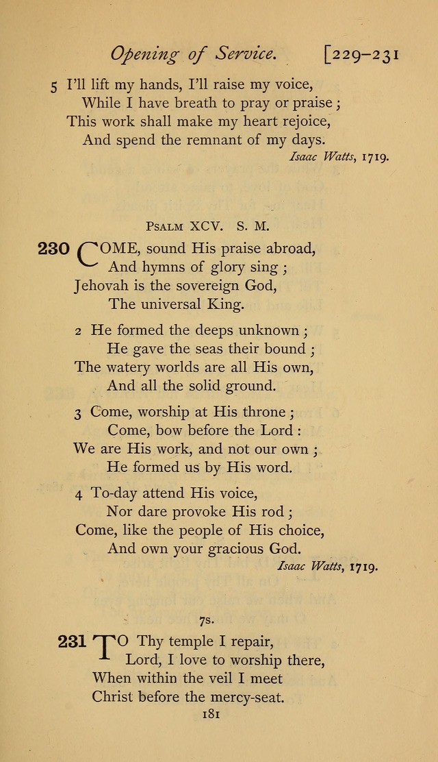 The Sacrifice of Praise. psalms, hymns, and spiritual songs designed for public worship and private devotion, with notes on the origin of hymns. page 181