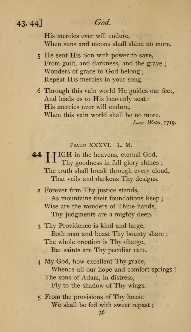 The Sacrifice of Praise. psalms, hymns, and spiritual songs designed for public worship and private devotion, with notes on the origin of hymns. page 36