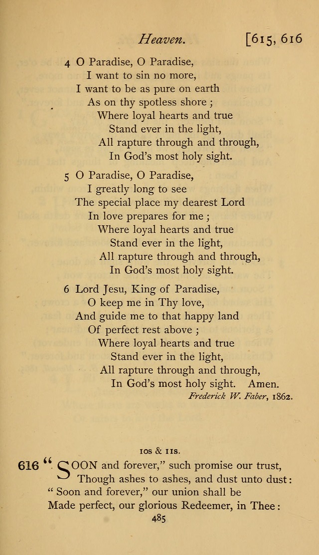 The Sacrifice of Praise. psalms, hymns, and spiritual songs designed for public worship and private devotion, with notes on the origin of hymns. page 485
