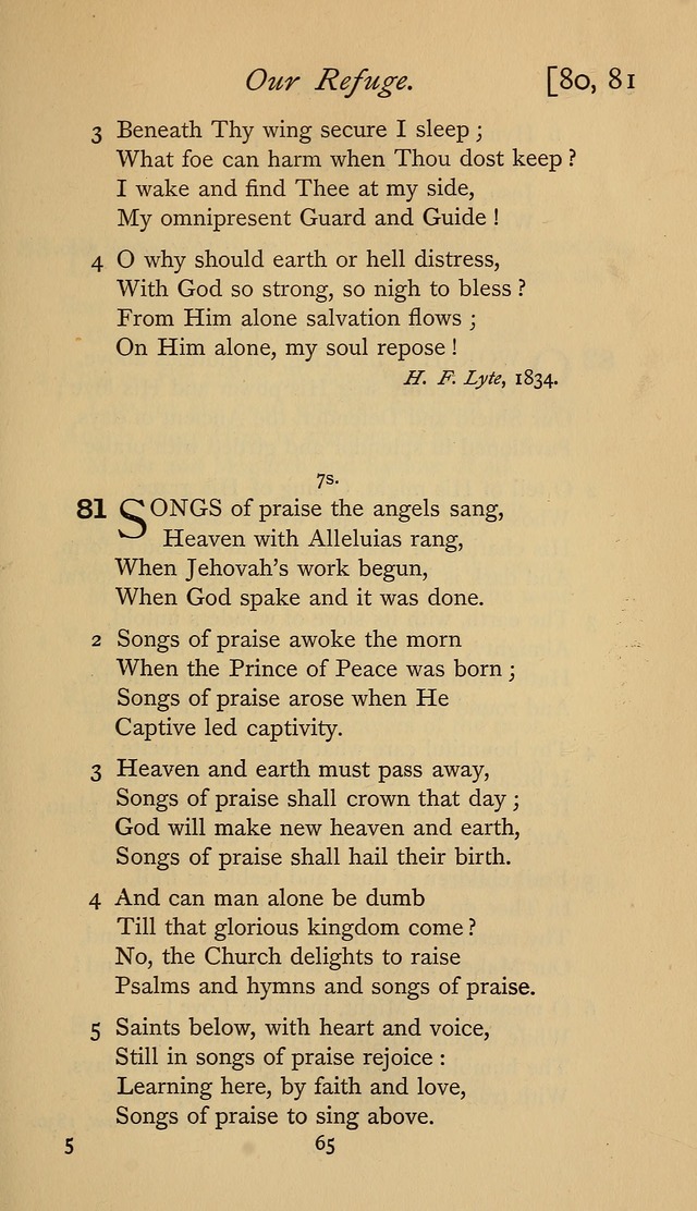 The Sacrifice of Praise. psalms, hymns, and spiritual songs designed for public worship and private devotion, with notes on the origin of hymns. page 65