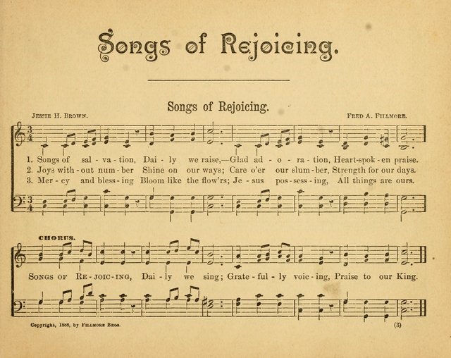 Songs of Rejoicing: a collection of new songs for the Sunday-school page 3