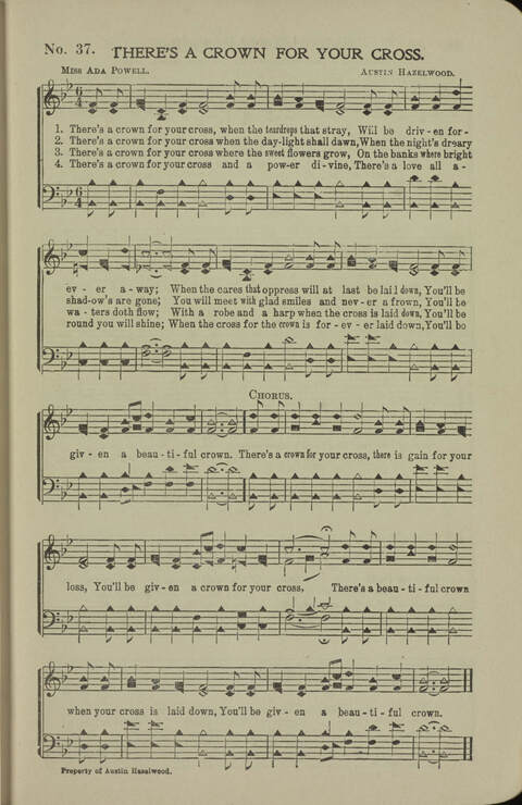 Songs of the Reapers: A treasurey of soul-stirring, spirit-reviving, sweet gospel songs, designed for evangelistic work page 37