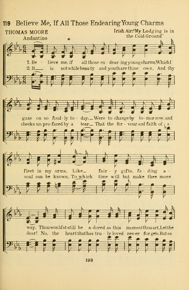 Songs of Service: for use in assemblies of young people and older boys and  girls 119. Believe me, if all those endearing young charms | Hymnary.org