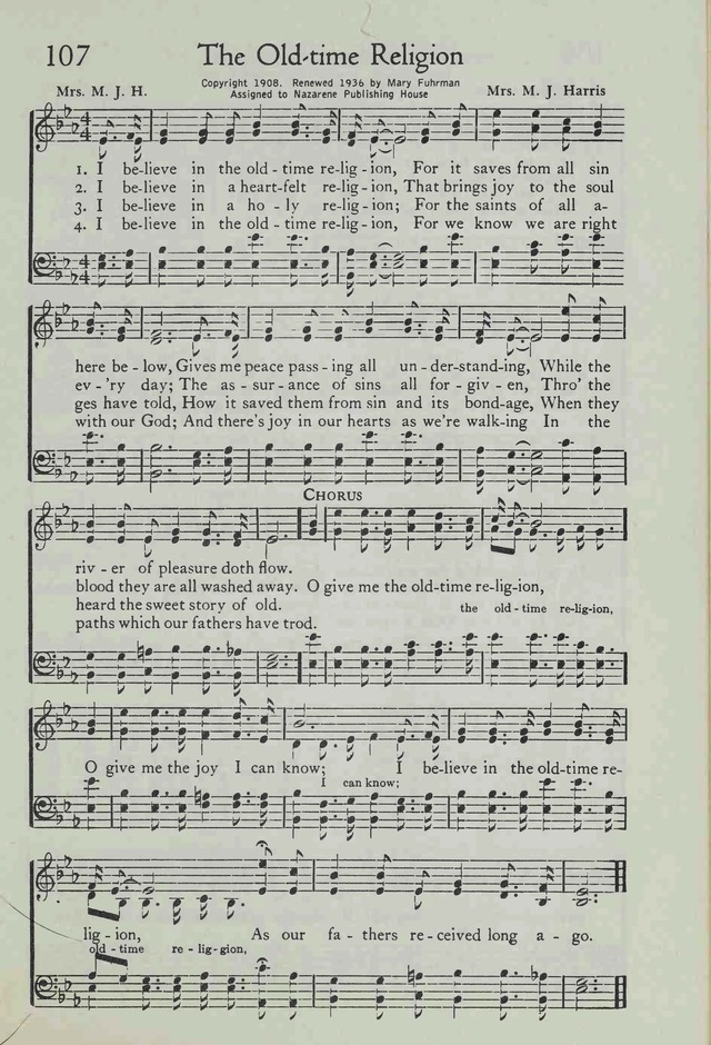 GIVE ME THAT OLD TIME RELIGION not cash Gospel Hymn Lyrics Words text sing  along music song 