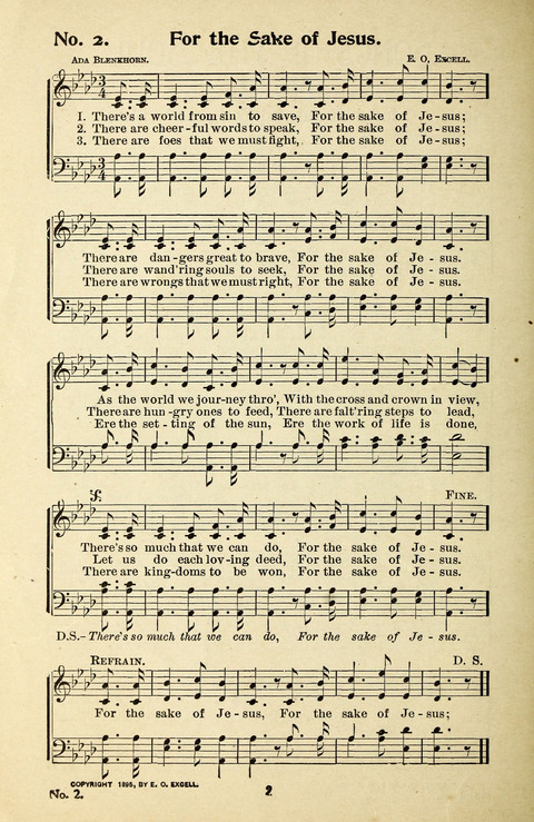 Songs of the Soul No. 2: for use in Sunday evening congregations, revivals, camp-meetings, social services and young peoples meetings page 2