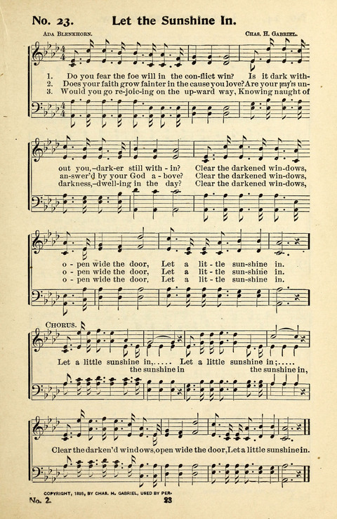 Songs of the Soul No. 2: for use in Sunday evening congregations, revivals, camp-meetings, social services and young peoples meetings page 23