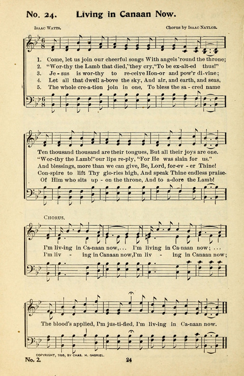 Songs of the Soul No. 2: for use in Sunday evening congregations, revivals, camp-meetings, social services and young peoples meetings page 24