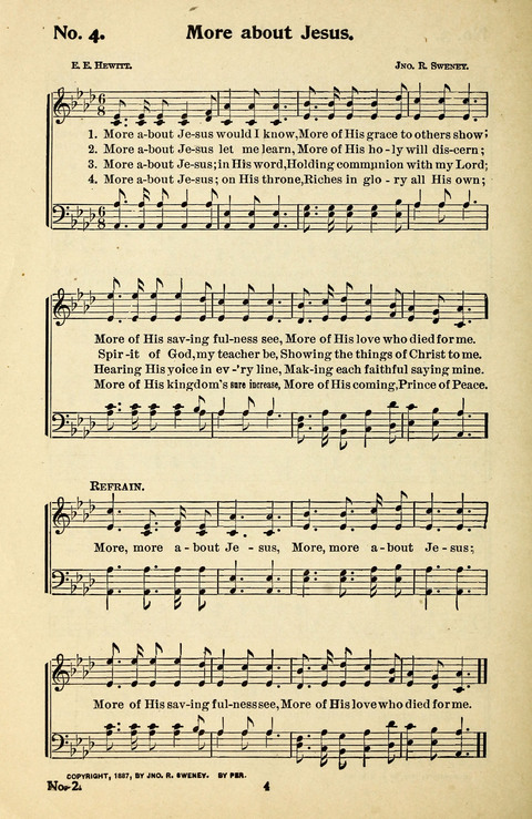 Songs of the Soul No. 2: for use in Sunday evening congregations, revivals, camp-meetings, social services and young peoples meetings page 4