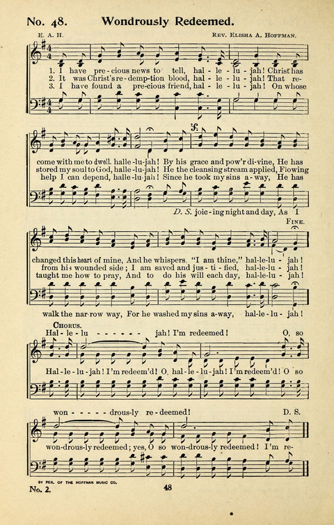 Songs of the Soul No. 2: for use in Sunday evening congregations, revivals, camp-meetings, social services and young peoples meetings page 48