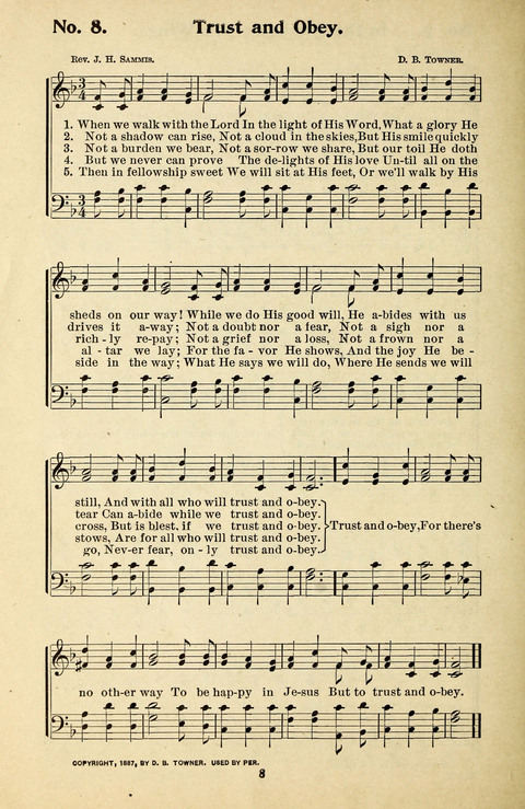 Songs of the Soul No. 2: for use in Sunday evening congregations, revivals, camp-meetings, social services and young peoples meetings page 8