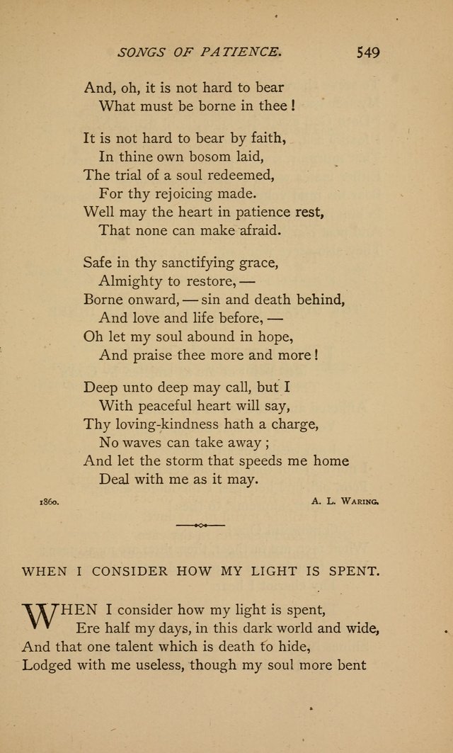 Songs of the Soul: gathered out of many lands and ages page 549