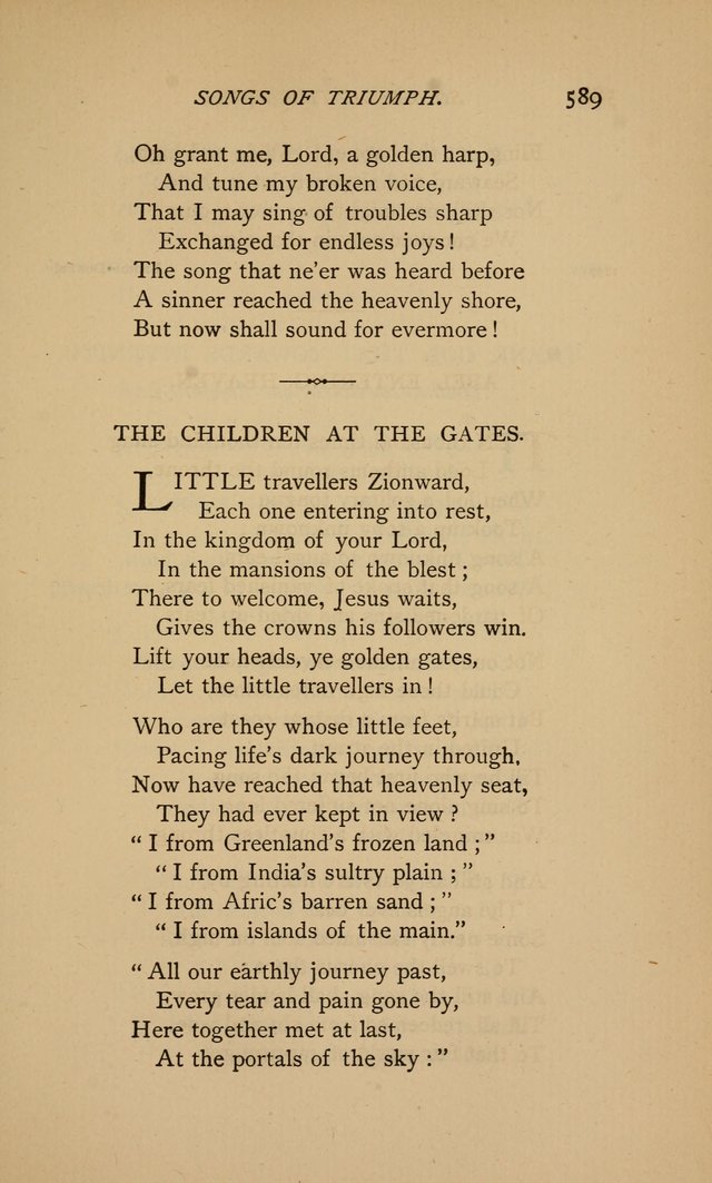 Songs of the Soul: gathered out of many lands and ages page 589