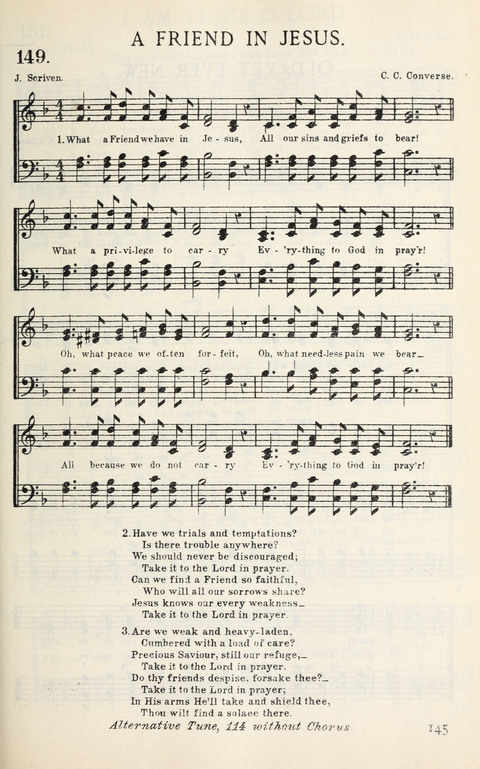 Songs of Victory: for evangelistic meetings, conferences, the home circle, and Christian worship. Along with a selection of choruses page 145