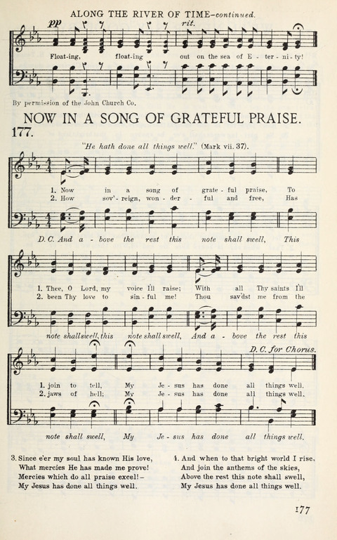 Songs of Victory: for evangelistic meetings, conferences, the home circle, and Christian worship. Along with a selection of choruses page 177