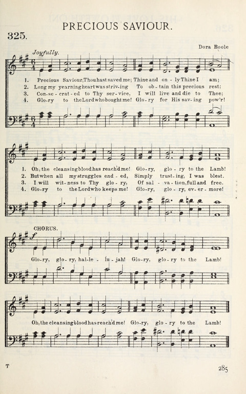 Songs of Victory: for evangelistic meetings, conferences, the home circle, and Christian worship. Along with a selection of choruses page 285