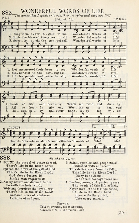Songs of Victory: for evangelistic meetings, conferences, the home circle, and Christian worship. Along with a selection of choruses page 329