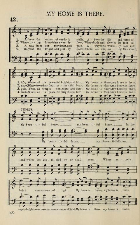 Songs of Victory: for evangelistic meetings, conferences, the home circle, and Christian worship. Along with a selection of choruses page 40