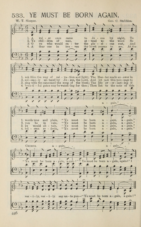 Songs of Victory: for evangelistic meetings, conferences, the home circle, and Christian worship. Along with a selection of choruses page 446
