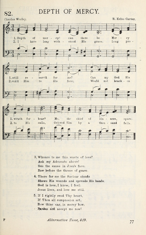 Songs of Victory: for evangelistic meetings, conferences, the home circle, and Christian worship. Along with a selection of choruses page 77