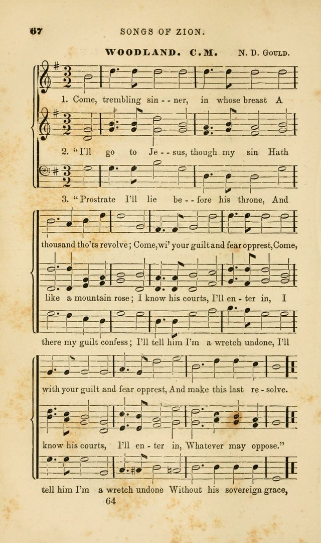 Songs of Zion: a manual of the best and most popular hymns and tunes, for social and private devotion page 71