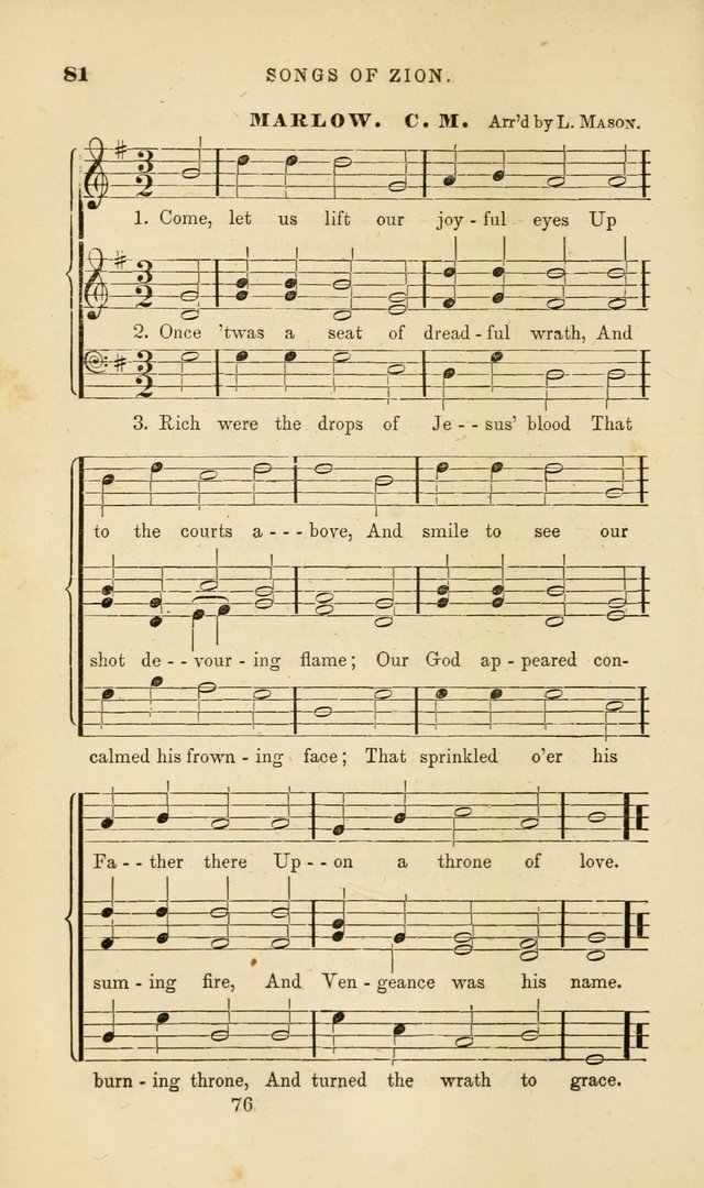 Songs of Zion: a manual of the best and most popular hymns and tunes, for social and private devotion page 83