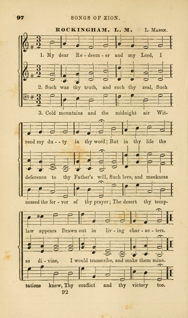 Songs of Zion: a manual of the best and most popular hymns and tunes, for social and private devotion page 99