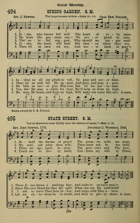 The Songs of Zion: the new official hymnal of the Cumberland Presbyterian Church page 276