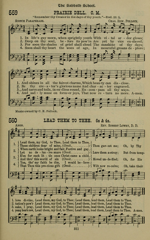 The Songs of Zion: the new official hymnal of the Cumberland Presbyterian Church page 311