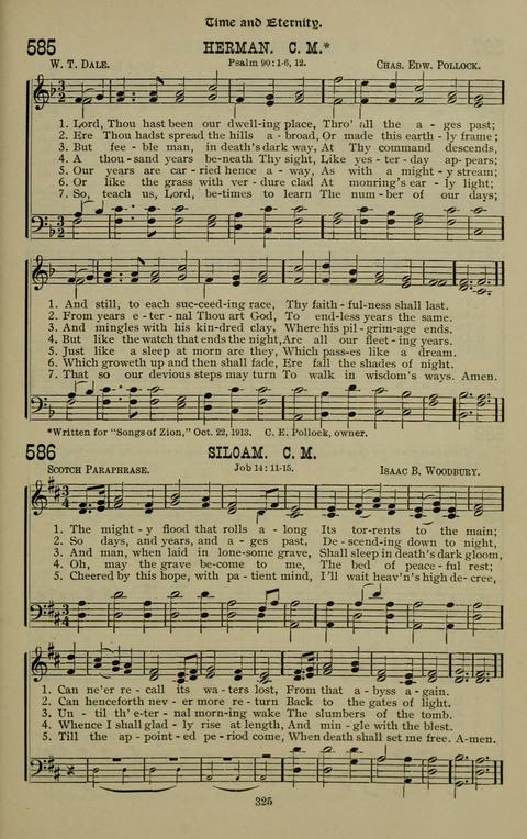 The Songs of Zion: the new official hymnal of the Cumberland Presbyterian Church page 325