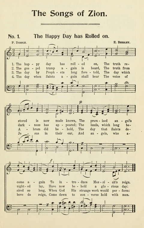 The Songs of Zion: A Collection of Choice Songs page 1