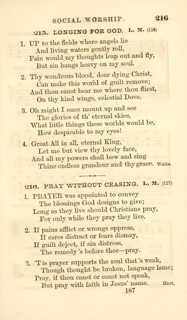 Songs of Zion Enlarged: a manual of the best and most popular hymns and tunes, for social and private devotion page 196