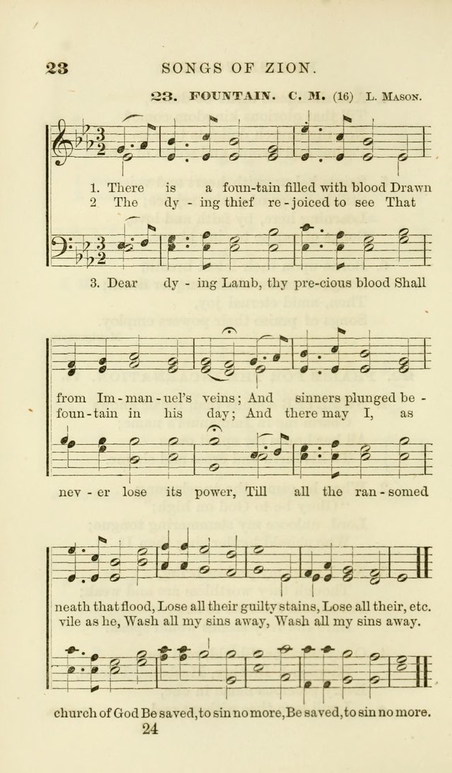 Songs of Zion Enlarged: a manual of the best and most popular hymns and tunes, for social and private devotion page 31