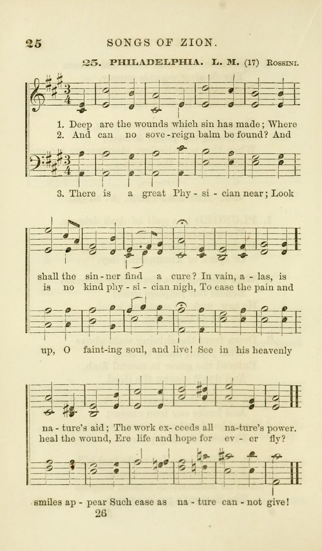 Songs of Zion Enlarged: a manual of the best and most popular hymns and tunes, for social and private devotion page 33