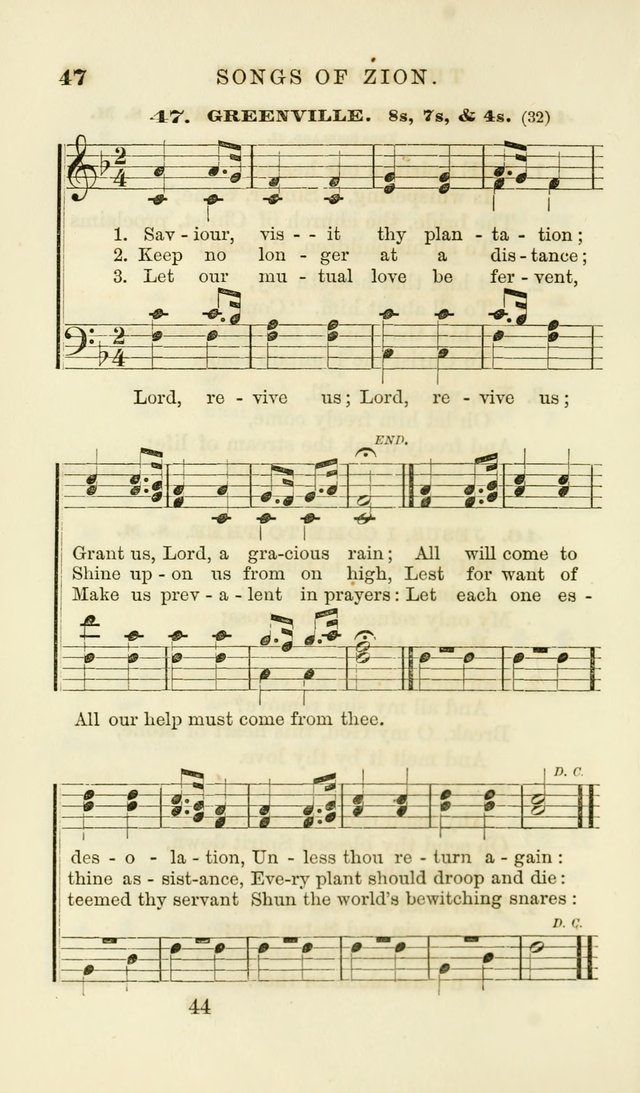 Songs of Zion Enlarged: a manual of the best and most popular hymns and tunes, for social and private devotion page 51