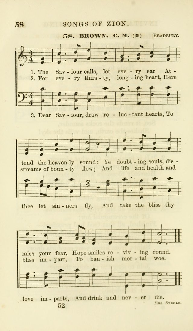 Songs of Zion Enlarged: a manual of the best and most popular hymns and tunes, for social and private devotion page 59