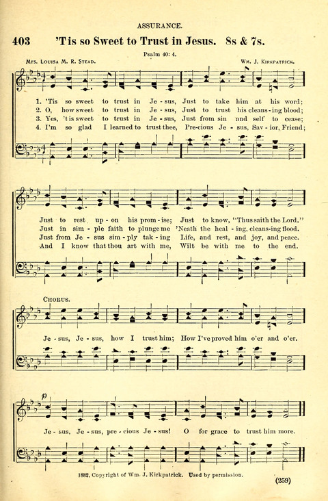 The Brethren Hymnal: A Collection of Psalms, Hymns and Spiritual Songs suited for Song Service in Christian Worship, for Church Service, Social Meetings and Sunday Schools page 257