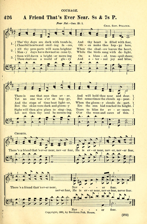 The Brethren Hymnal: A Collection of Psalms, Hymns and Spiritual Songs suited for Song Service in Christian Worship, for Church Service, Social Meetings and Sunday Schools page 271