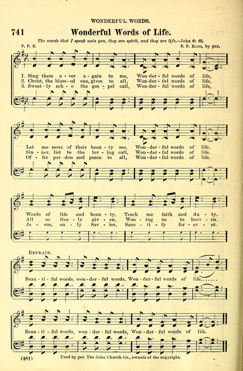 The Brethren Hymnal: A Collection of Psalms, Hymns and Spiritual Songs suited for Song Service in Christian Worship, for Church Service, Social Meetings and Sunday Schools page 484