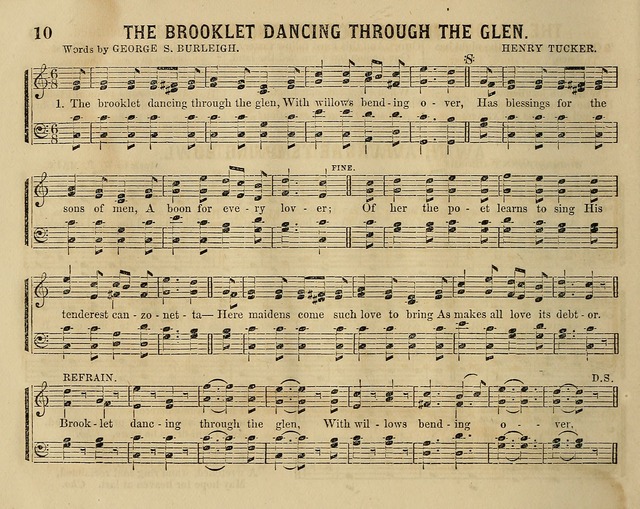 Temperance Chimes: comprising a great variety of new music, glees, songs, and hymns, designed for the use of temperance meeting and organizations, glee clubs, bands of hope, and the home circle page 10