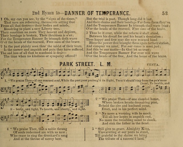 Temperance Chimes: comprising a great variety of new music, glees, songs, and hymns, designed for the use of temperance meeting and organizations, glee clubs, bands of hope, and the home circle page 53