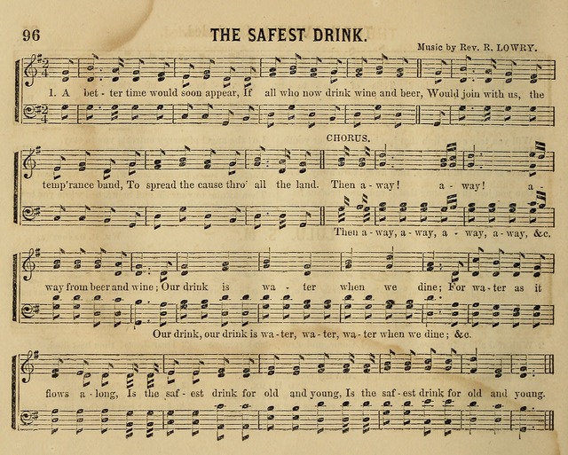 Temperance Chimes: comprising a great variety of new music, glees, songs, and hymns, designed for the use of temperance meeting and organizations, glee clubs, bands of hope, and the home circle page 96