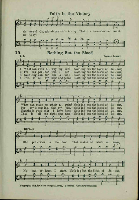 20th Century Gospel Songs: Youthspiration Packet Hymnal page 15
