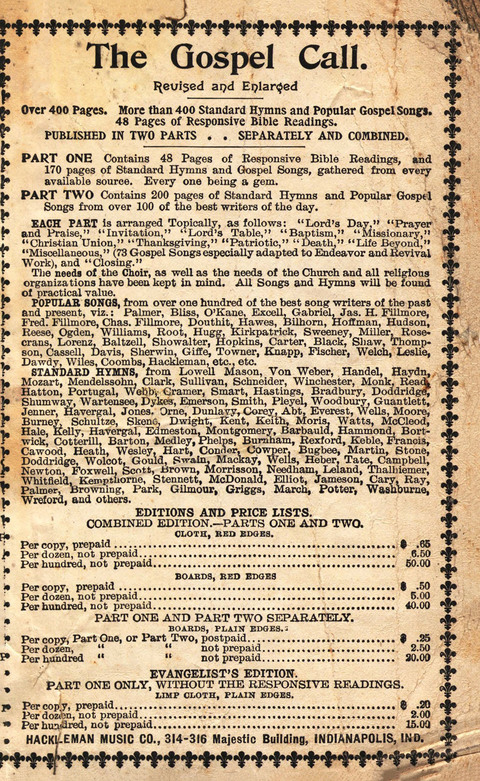 Twentieth (20th) Century Songs Part One page 191