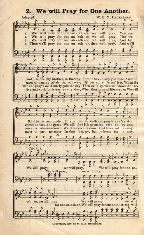 We will pray for one another, we will pray | Hymnary.org