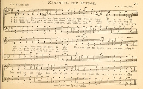 Temperance and Gospel Songs: for the use of Temperance Clubs and Gospel Temperance Meetings page 71