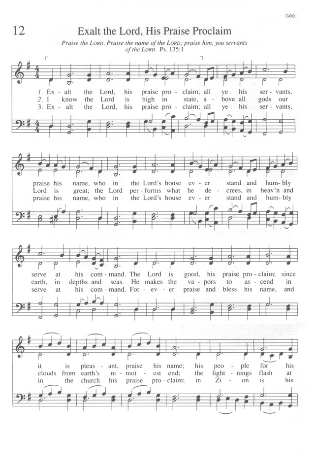 Trinity Hymnal (Rev ed ) 12 Exalt the Lord his praise proclaim