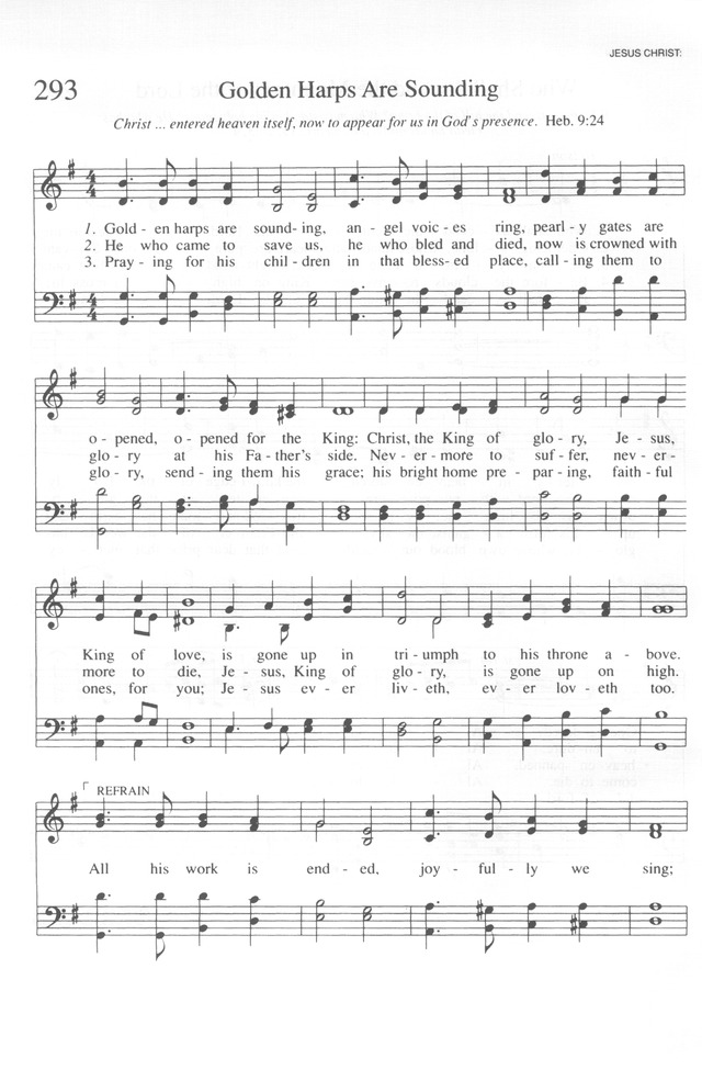 Trinity Hymnal (Rev. ed.) 293. Golden harps are sounding | Hymnary.org