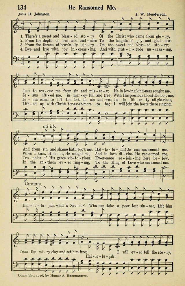 Tabernacle Hymns: No. 2 134. There’s a sweet and blessèd story ...