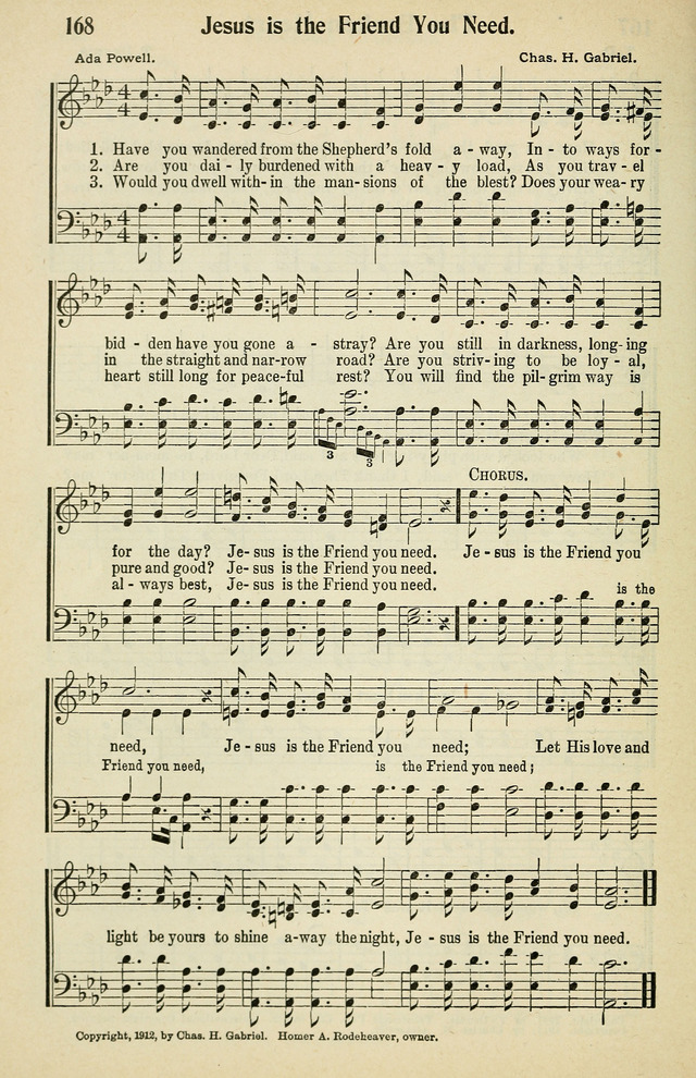 Tabernacle Hymns: No. 2 page 168